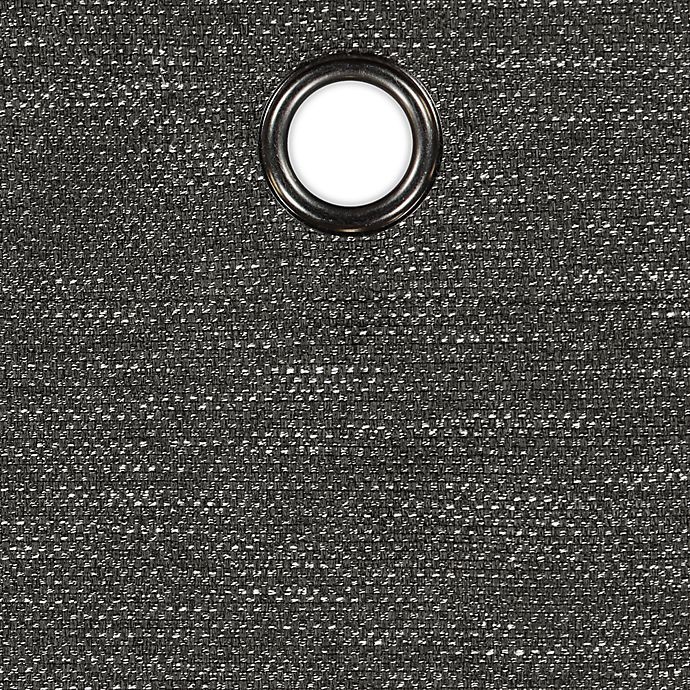 slide 4 of 6, Brookstone Saville Grommet 100% Blackout Window Curtain Panel - Charcoal, 84 in