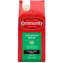 Community Coffee Coffee, Ground, Medium-Dark Roast, Cafe Special Decaf