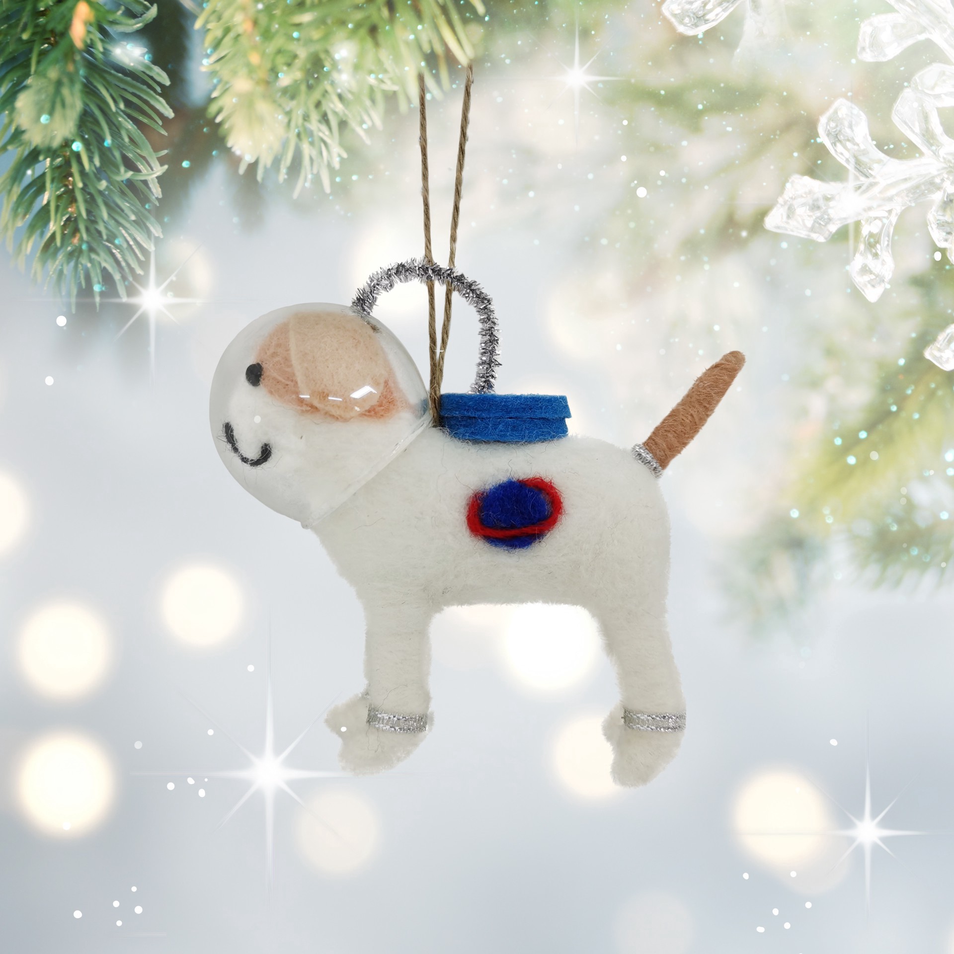 slide 2 of 3, 4.5" Space Dog Felt Ornament By Ashland, 4.5 in