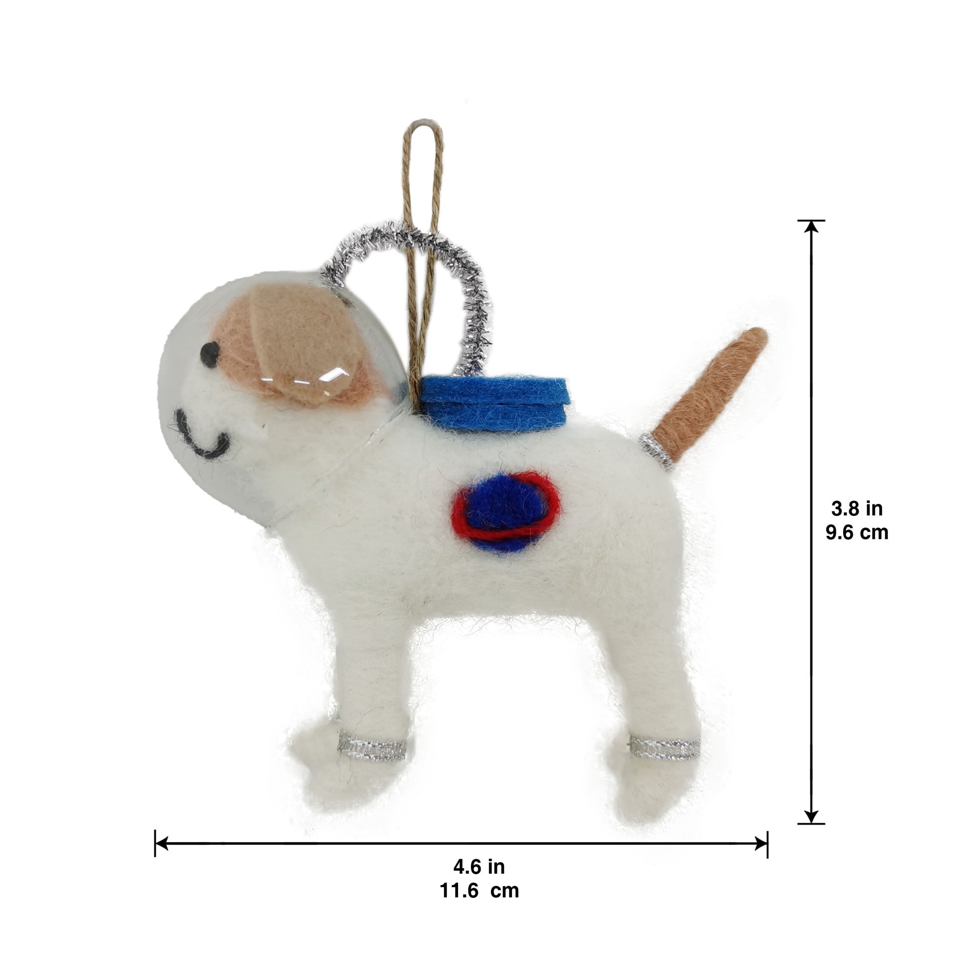 slide 3 of 3, 4.5" Space Dog Felt Ornament By Ashland, 4.5 in