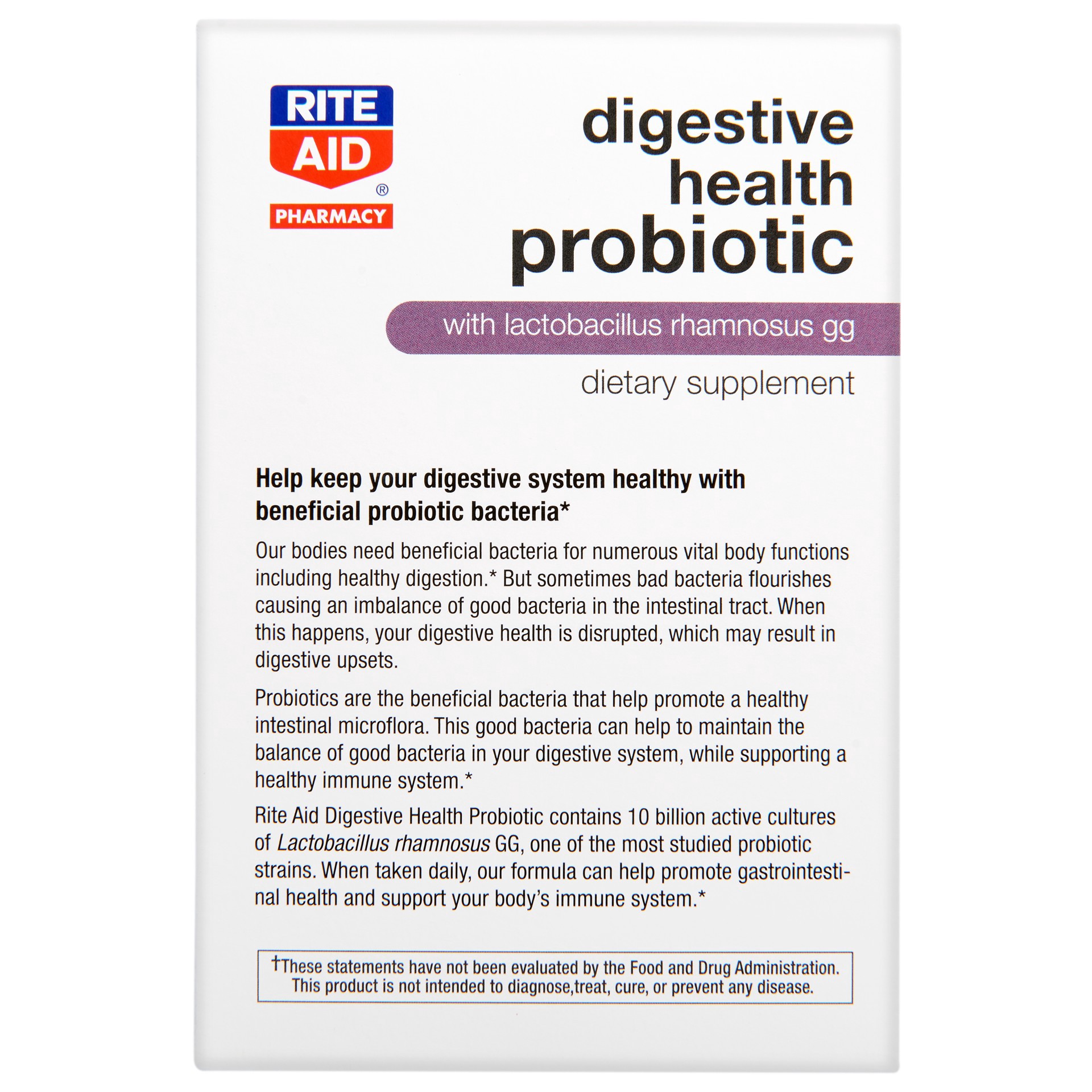 slide 2 of 4, Rite Aid Ra Probiotic Digestve, 50 ct