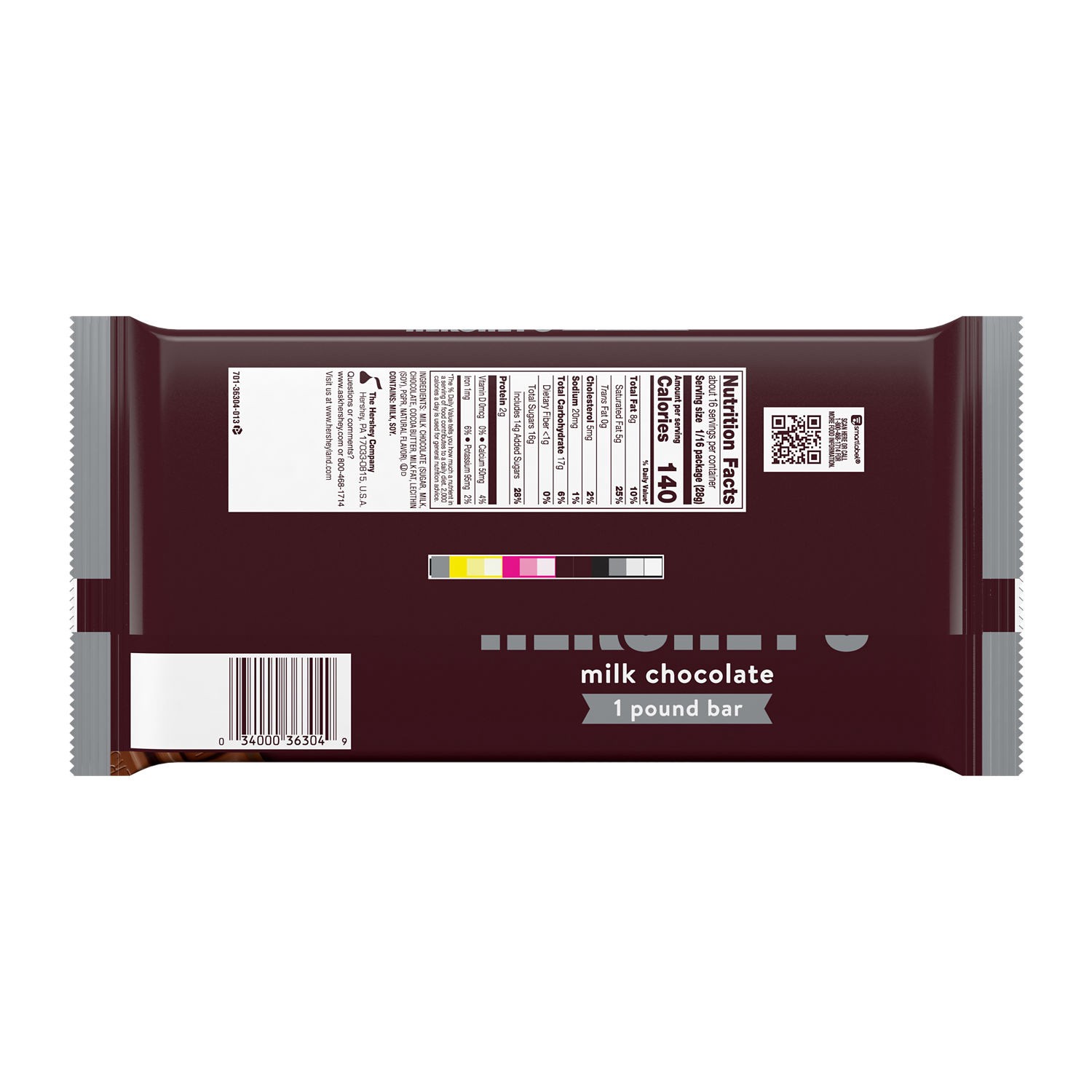 slide 4 of 9, Hershey's Milk Chocolate Candy Gift Bar, 1 lb, 1 lb