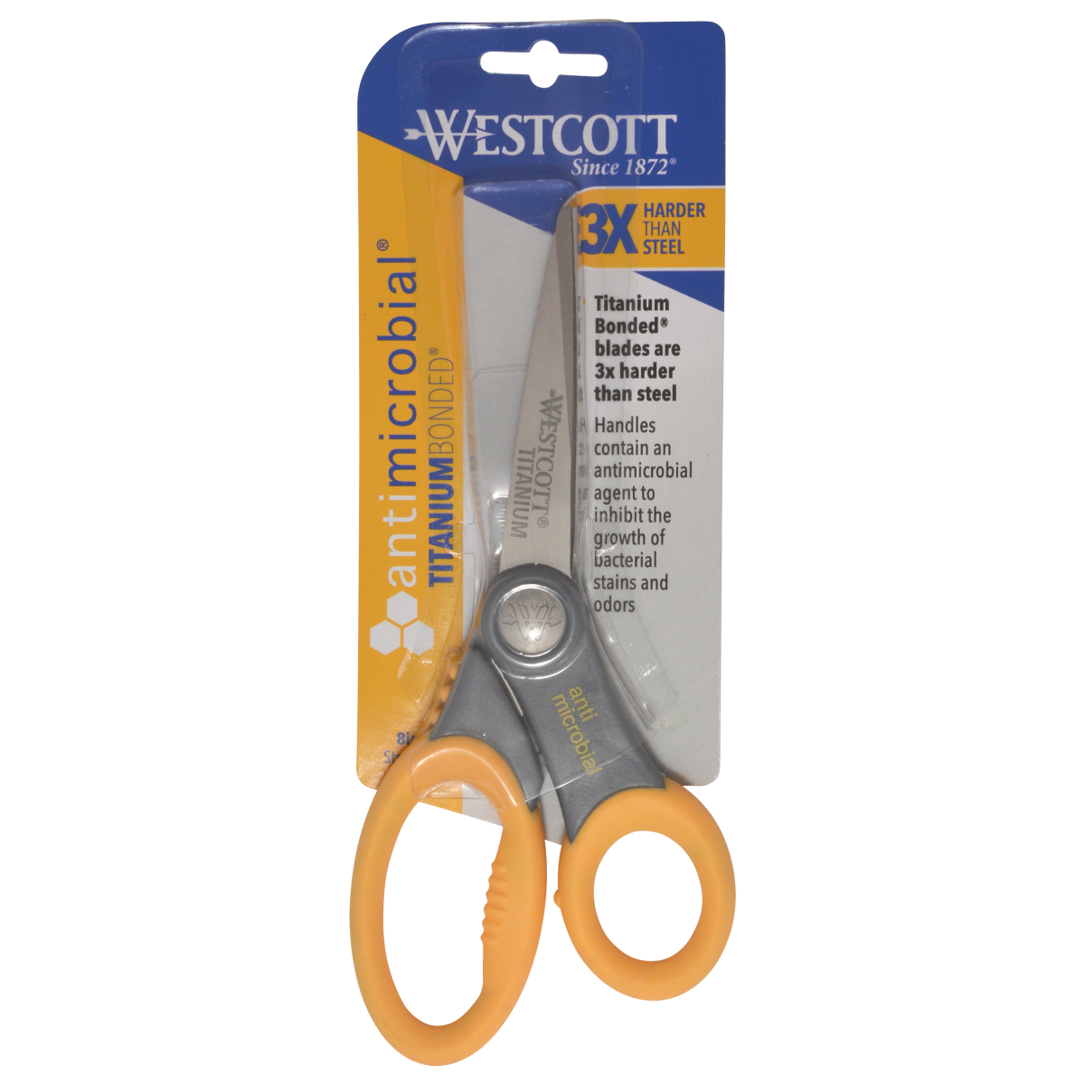 slide 1 of 17, Westcott Titanum Bonded Anti-Microbial Scissors, 2 ct