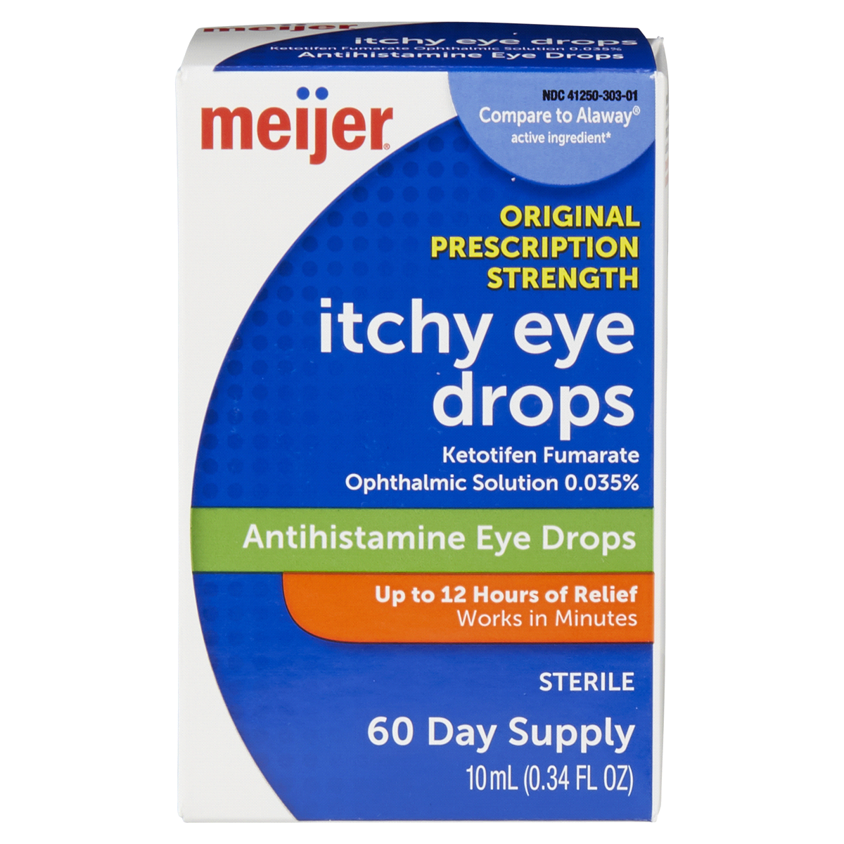 slide 1 of 7, Meijer Itchy Eye Drops, 0.34 oz