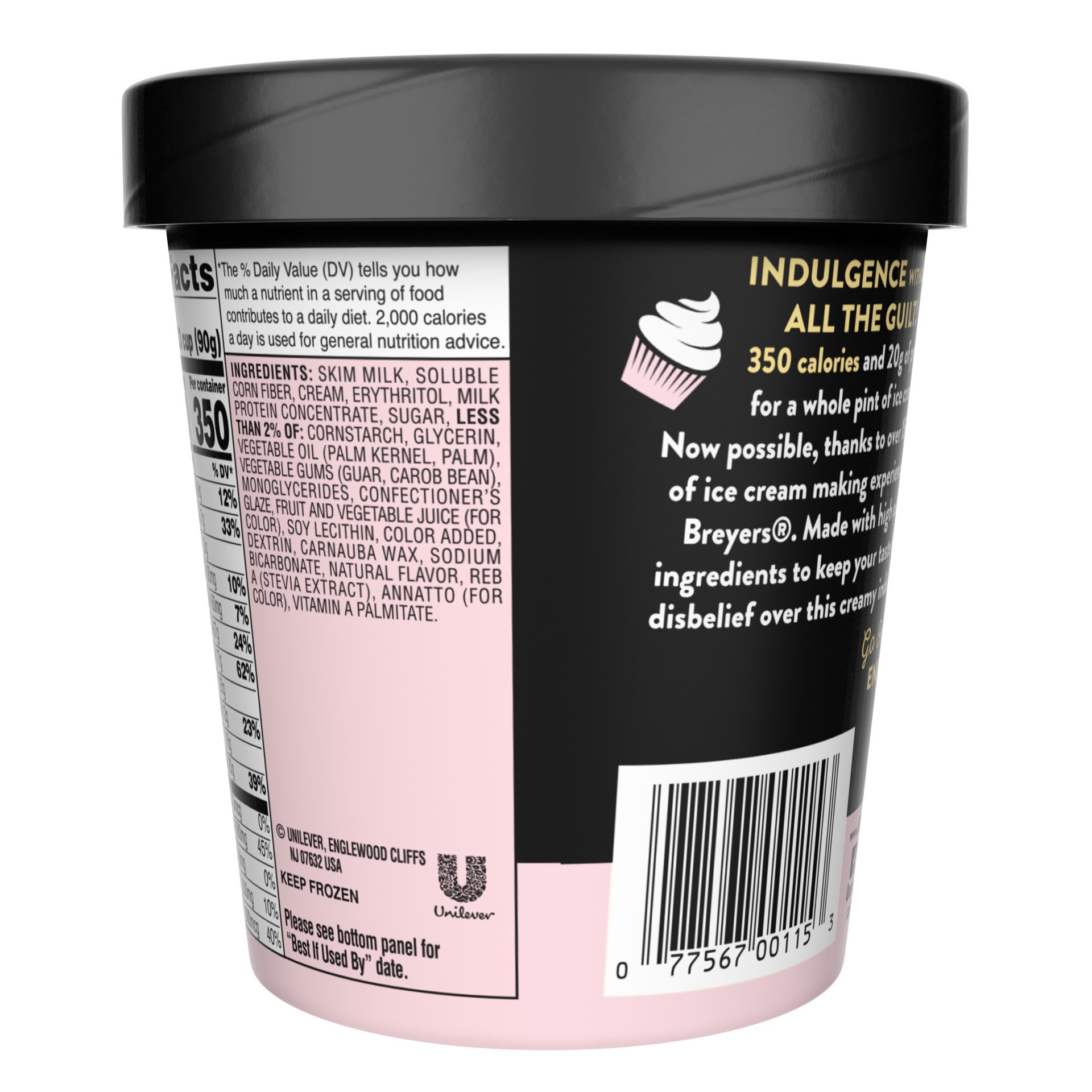 slide 2 of 4, Breyer's Breyers Delights Reduced Fat Ice Cream Vanilla Cupcake, 16 oz, 1 pint