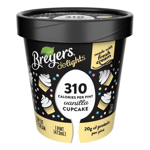 slide 4 of 4, Breyer's Breyers Delights Reduced Fat Ice Cream Vanilla Cupcake, 16 oz, 1 pint