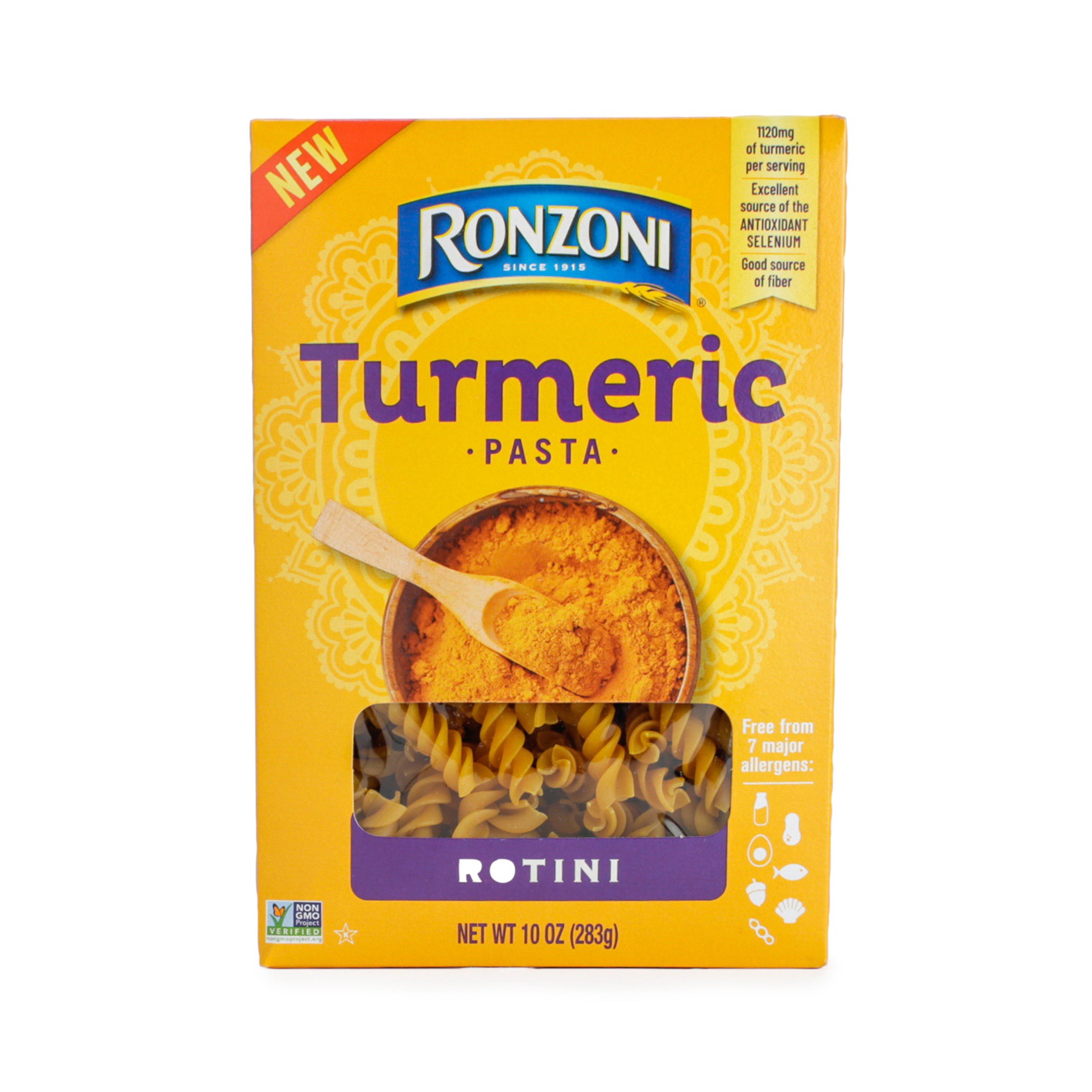 slide 1 of 8, Ronzoni Tumeric Rotini, 10 oz