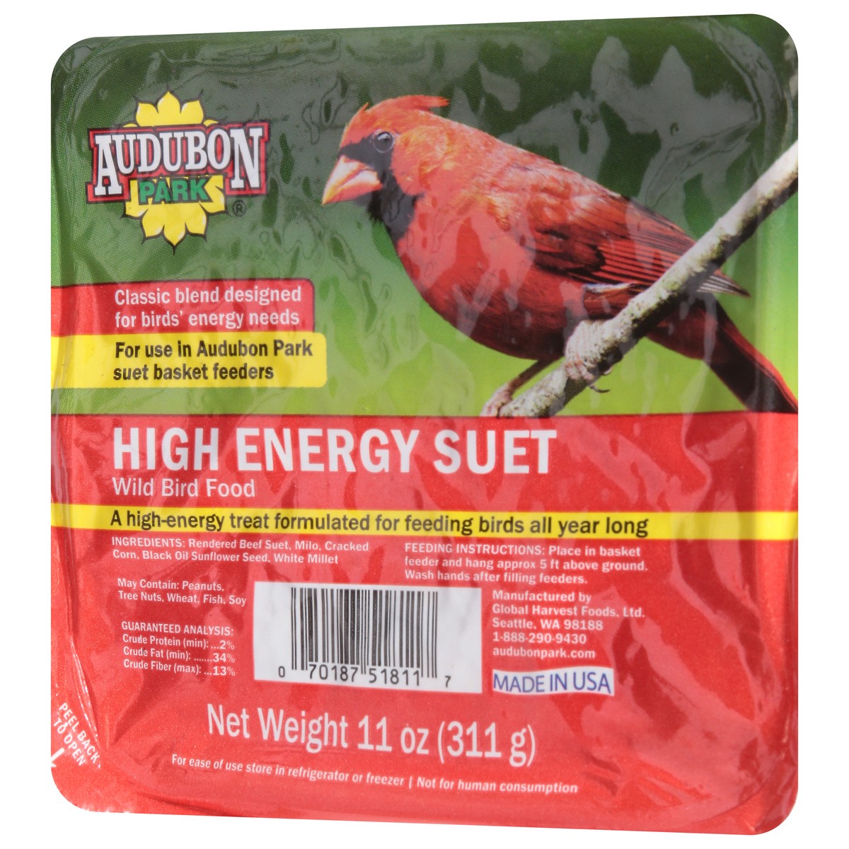 slide 3 of 9, Audubon Park High Energy Suet Wild Bird Food 11 oz, 11 oz