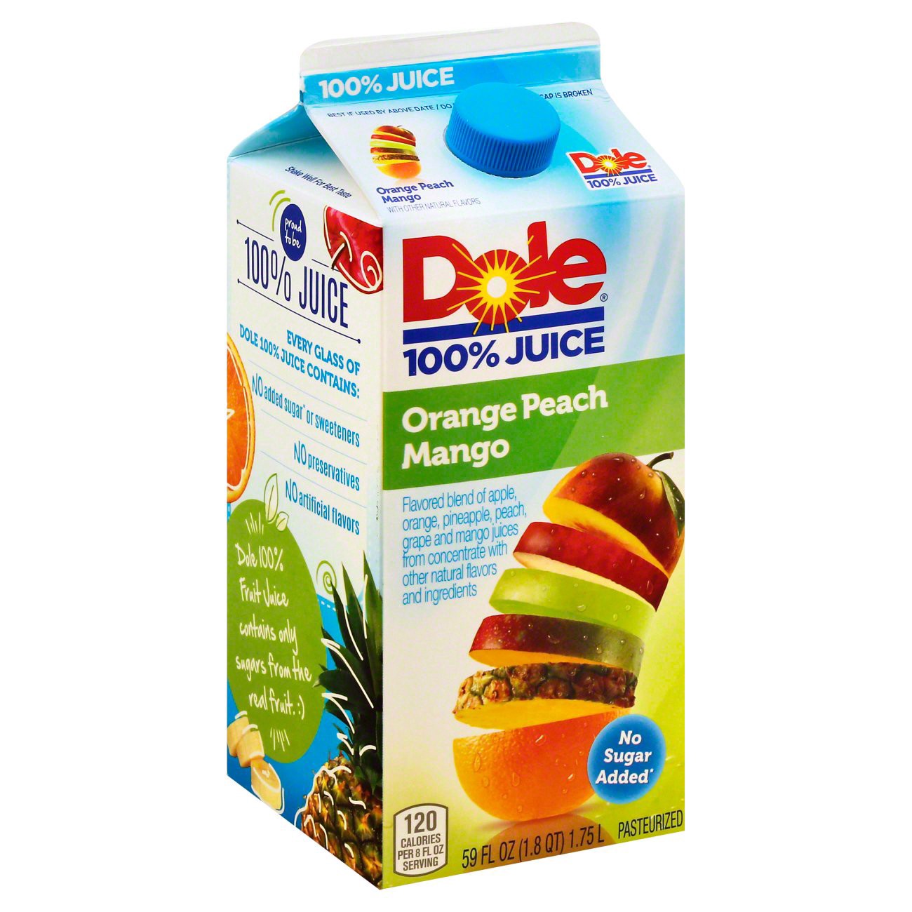 slide 1 of 1, Dole Orange Peach Mango 52oz, 52 fl oz