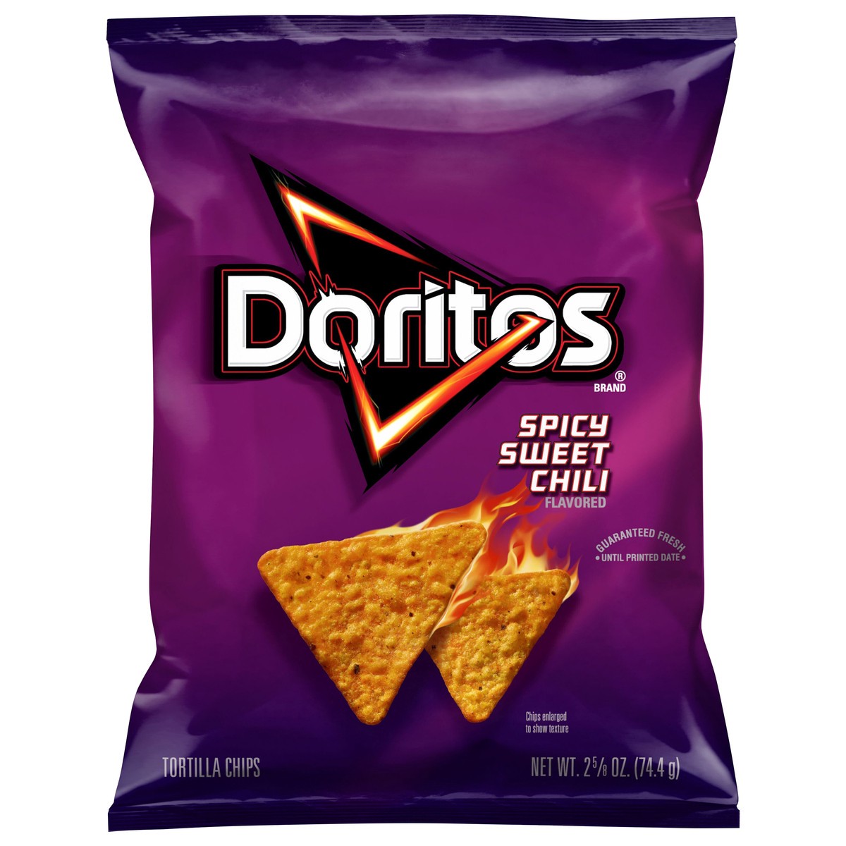 slide 1 of 8, Doritos Tortilla Chips Spicy Sweet Chili Flavored 2 5/8 Oz, 2.625 oz