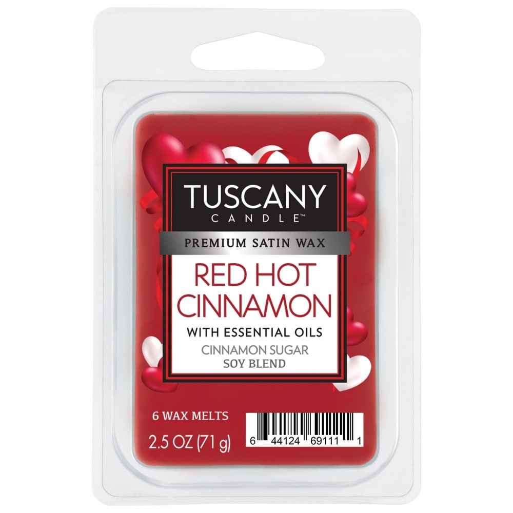 slide 1 of 1, Tuscany Candle Red Hot Cinnamon Soy Blend Wax Melts, 6 ct