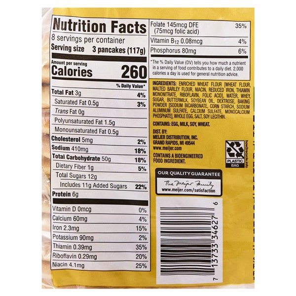 slide 5 of 25, Meijer Buttermilk Frozen Pancakes, 24 Count, 33 oz, 24 ct, 33 oz