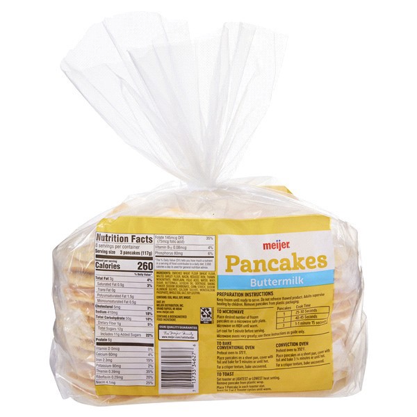 slide 7 of 25, Meijer Buttermilk Frozen Pancakes, 24 Count, 33 oz, 24 ct, 33 oz