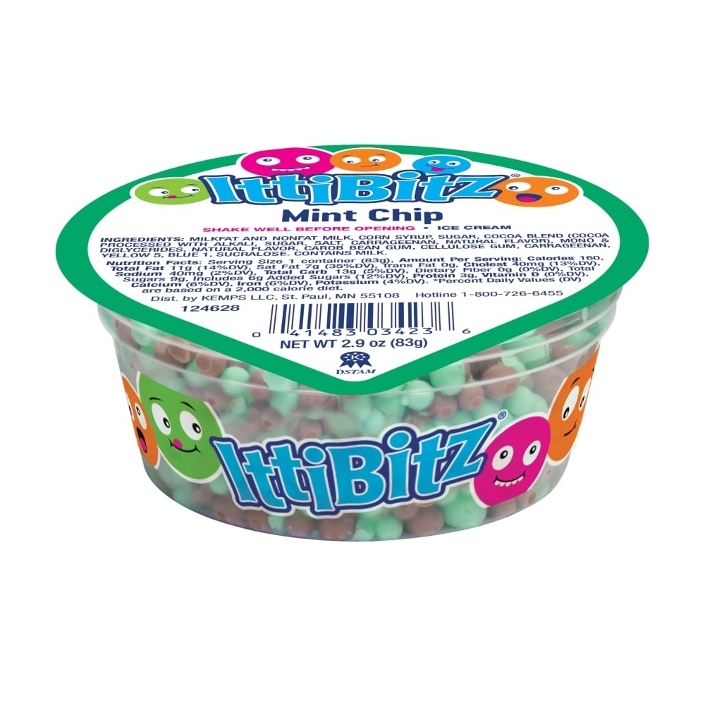 slide 1 of 6, Kemps IttiBitz Mint Chip Ice Cream, 2.9 fl oz