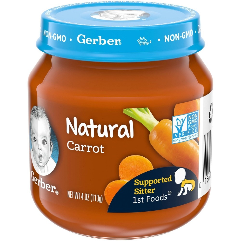 slide 2 of 5, Gerber Natural 1st Foods Baby Meal, Carrot, 4 oz