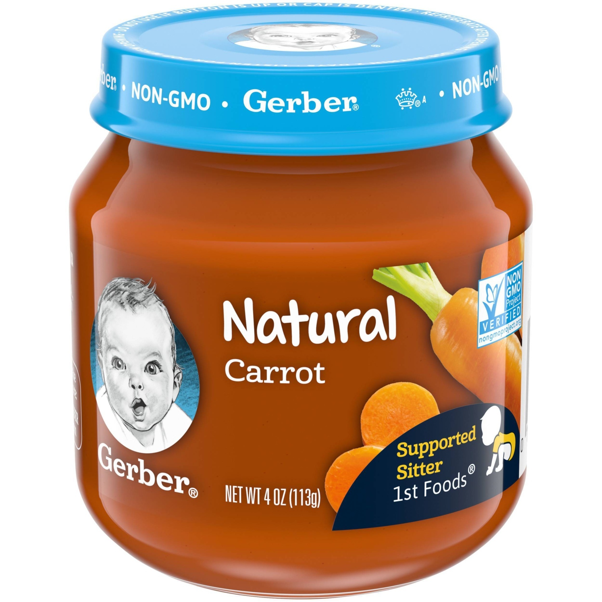 slide 1 of 5, Gerber Natural 1st Foods Baby Meal, Carrot, 4 oz