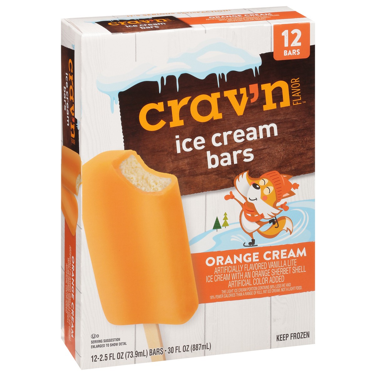 slide 2 of 9, Crav'n Flavor Crav'N Bar Orange Cream, 12 ct