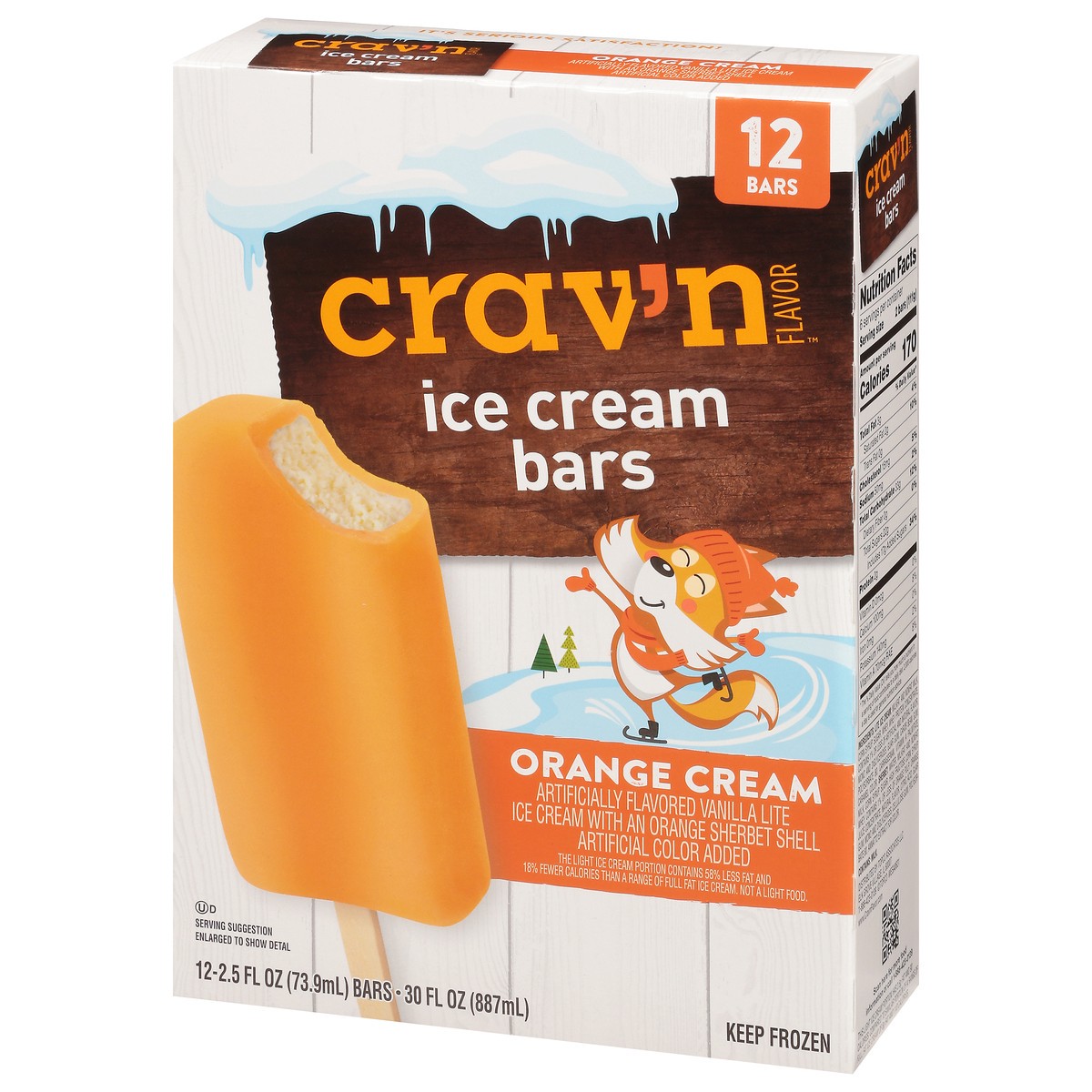 slide 4 of 9, Crav'n Flavor Crav'N Bar Orange Cream, 12 ct