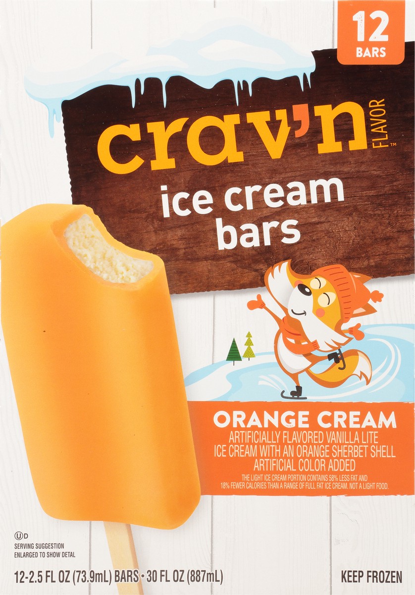 slide 8 of 9, Crav'n Flavor Crav'N Bar Orange Cream, 12 ct