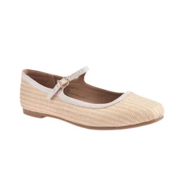 Ophelia Roe Women's Capri Raffia Flat - Tan - Size 11