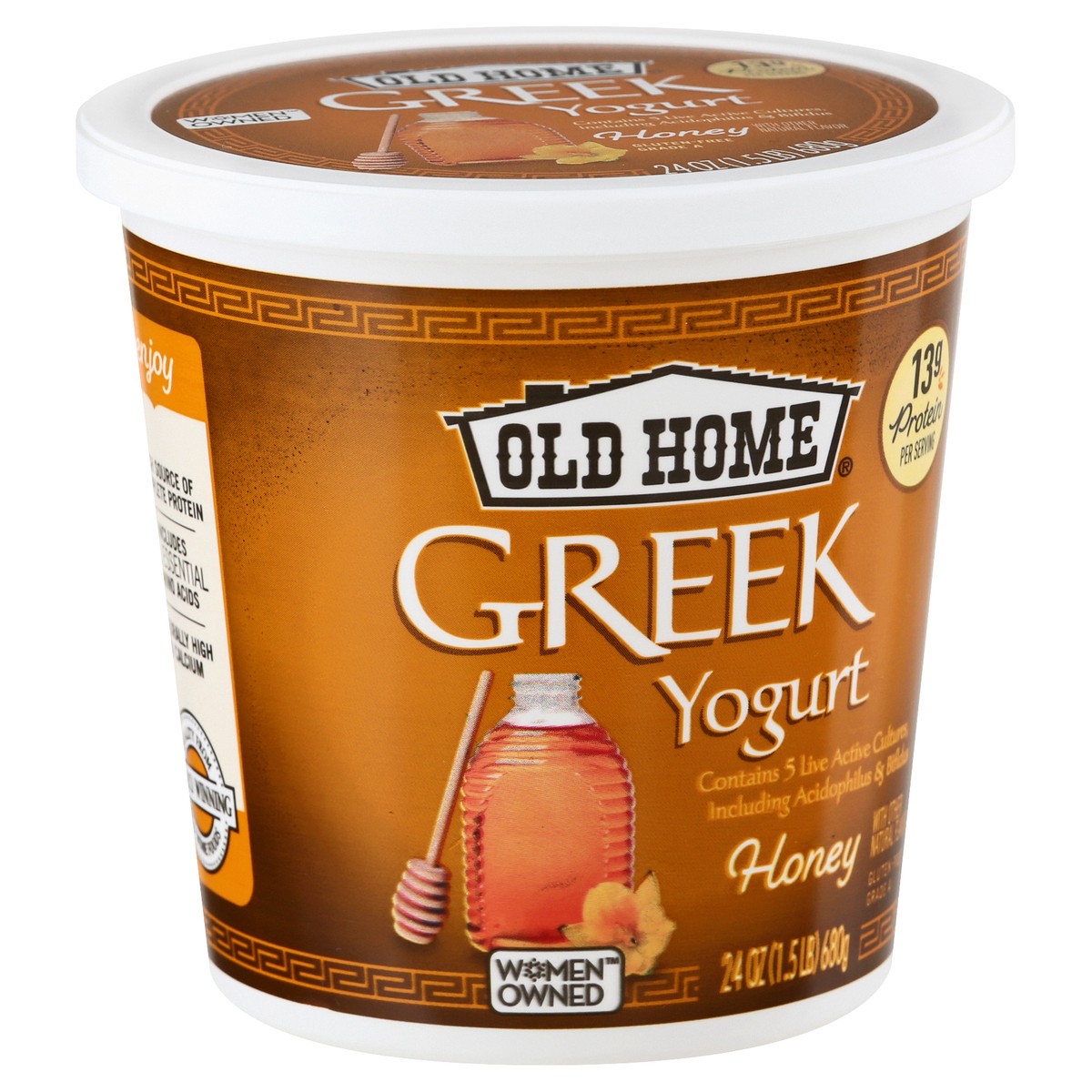 slide 13 of 13, Old Home Honey Greek Yogurt, 24 oz