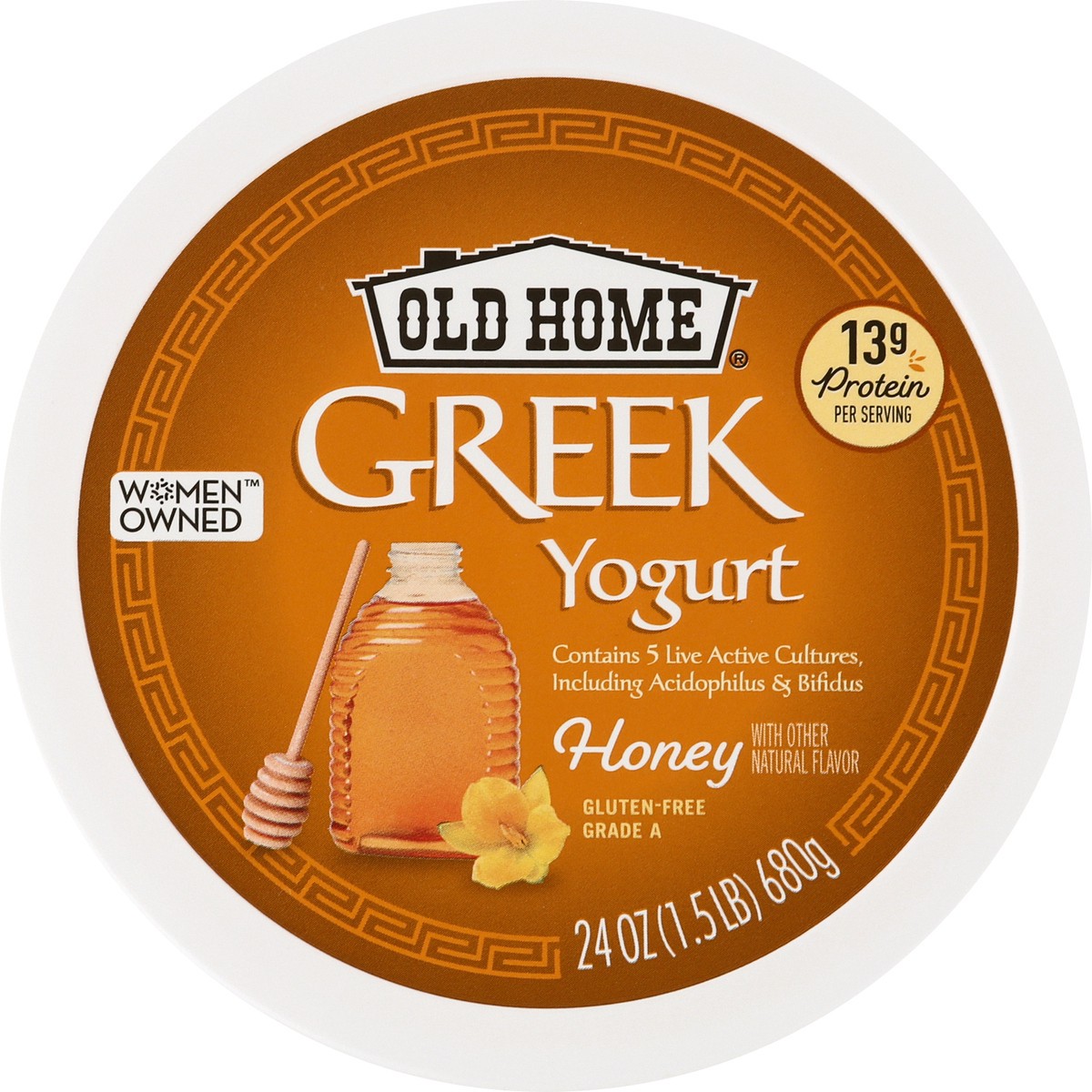 slide 6 of 13, Old Home Honey Greek Yogurt, 24 oz