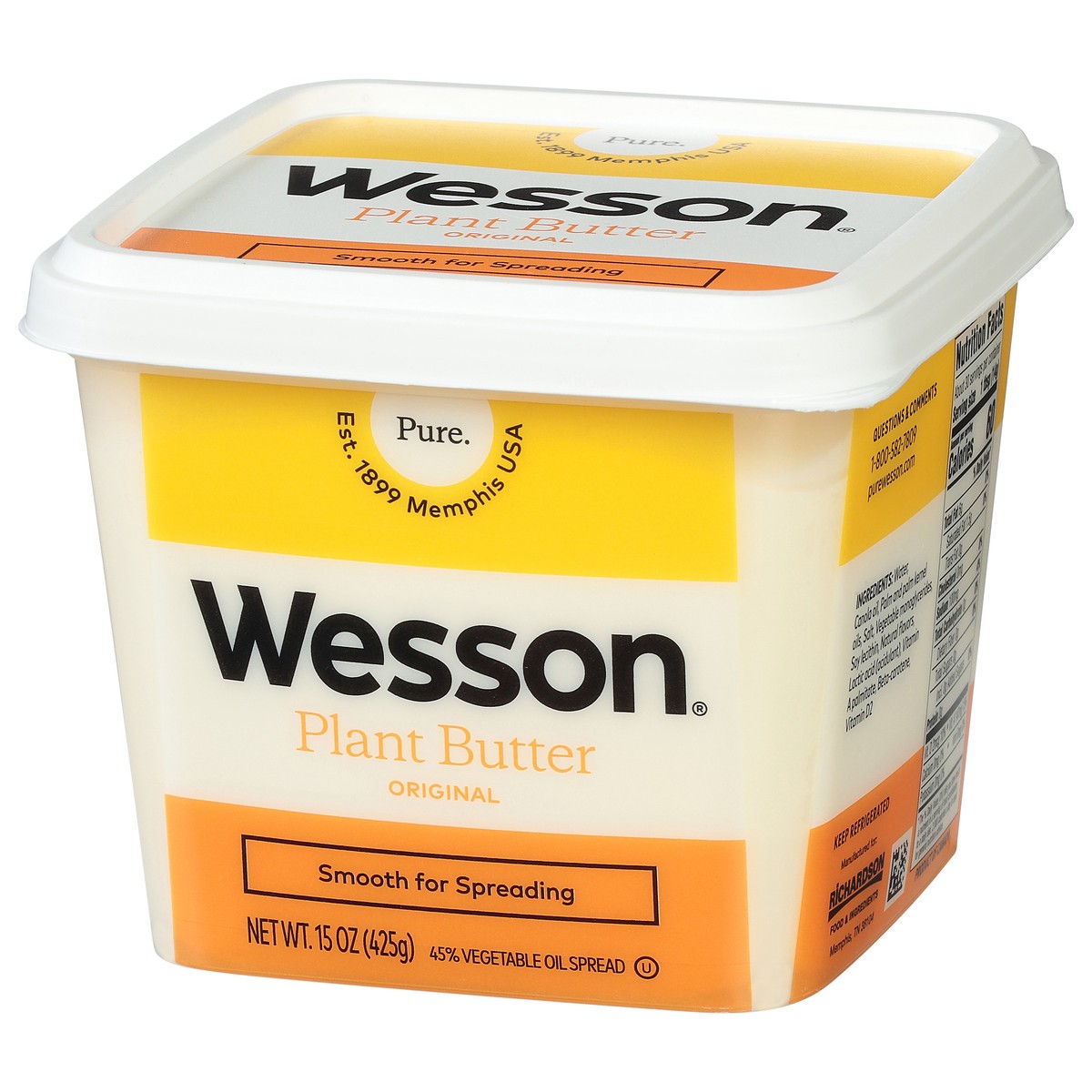 slide 6 of 14, Wesson Original Plant Butter 15 oz, 15 oz