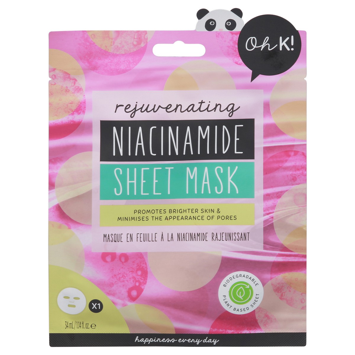 slide 3 of 13, Oh K Rejuvenating Niacinamide Sheet Mask 1 ea, 1 ct
