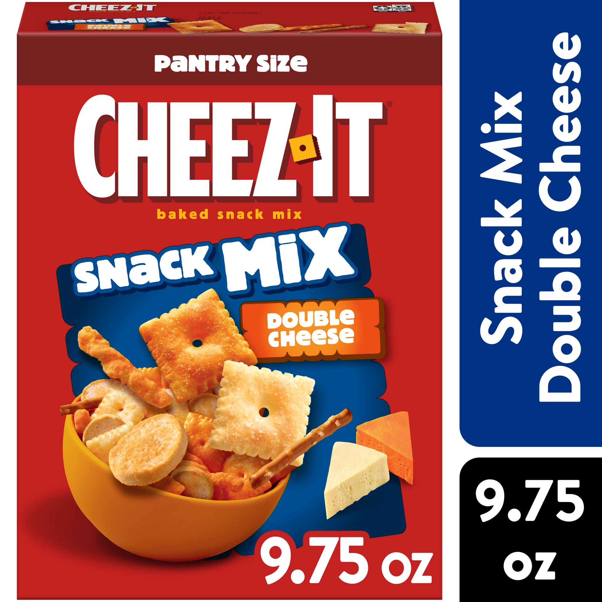 slide 1 of 8, Cheez-It Snack Mix, Lunch Snacks, Office and Kids Snacks, Double Cheese, 9.75oz Box, 1 Box, 9.75 oz