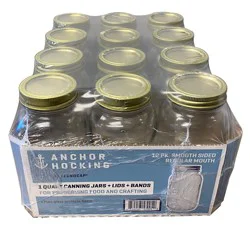 Anchor Hocking Wide Mouth Canning Quart Jars