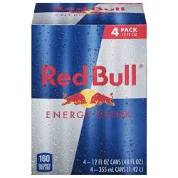 Red Bull Energy Drink 4 - 12 fl oz Cans