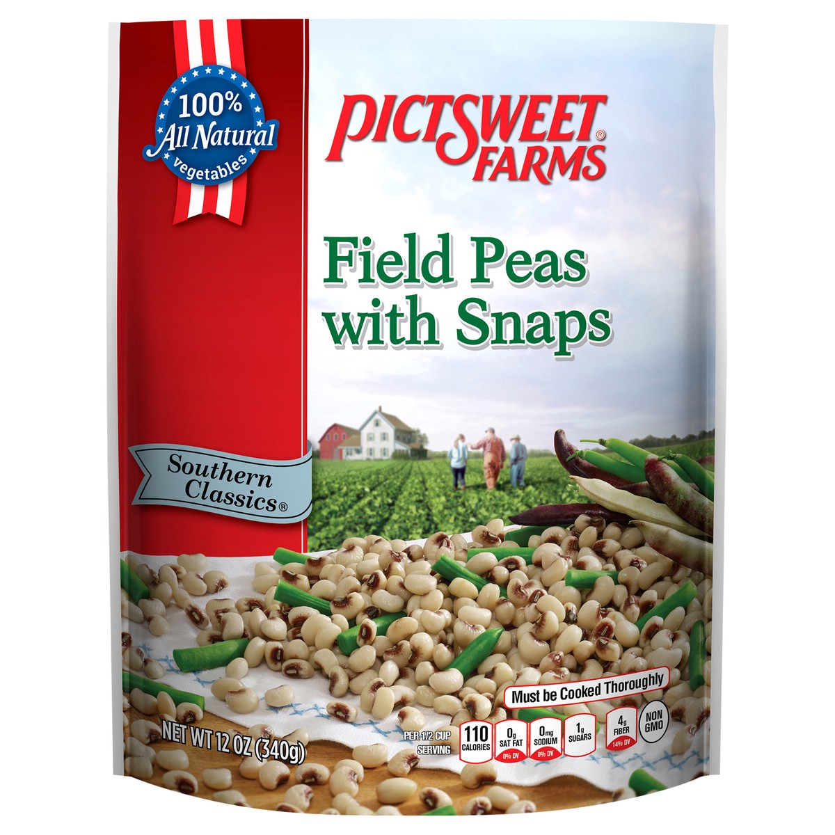 slide 1 of 3, PictSweet Field Peas, 12 oz