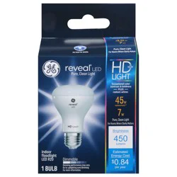 GE Reveal Indoor Floodlight 7 Watts Dimmable LED R20 Light Bulb 1 ea
