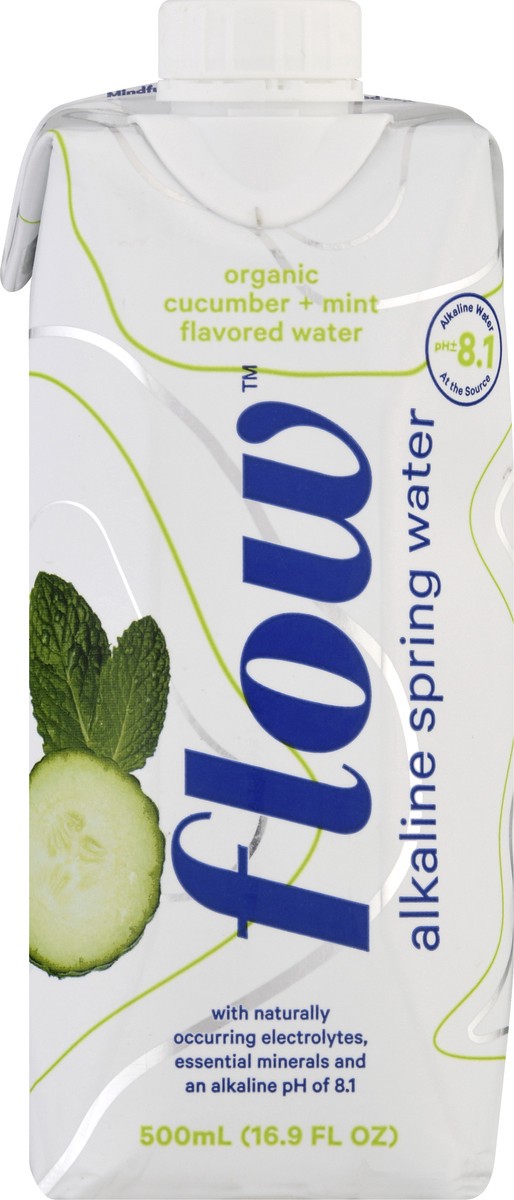 slide 1 of 9, Flow Organic Cucumber Mint Alkaline Water - 16.9 fl oz, 16.9 fl oz