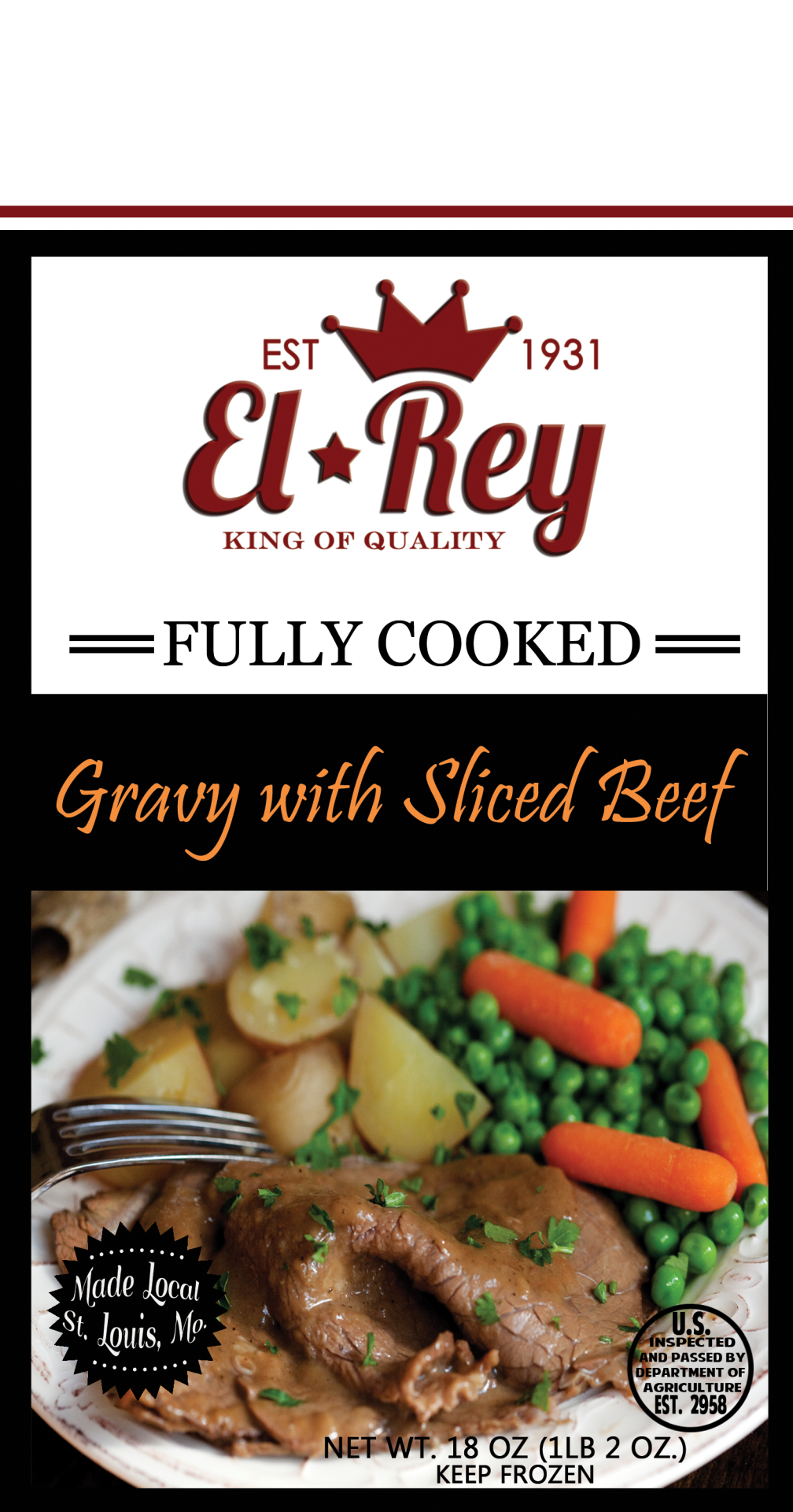 slide 1 of 1, El Rey Beef & Gravy, 32 oz