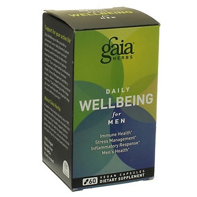 slide 1 of 1, Gaia Herbs Daily WellBeing For Men Caps, 60 ct