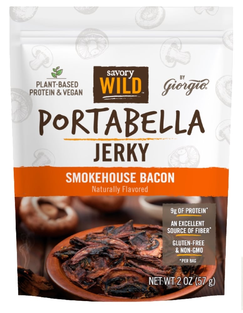 slide 1 of 1, Savory Wild Smokehouse Bacon Portabella Jerky, 2 oz