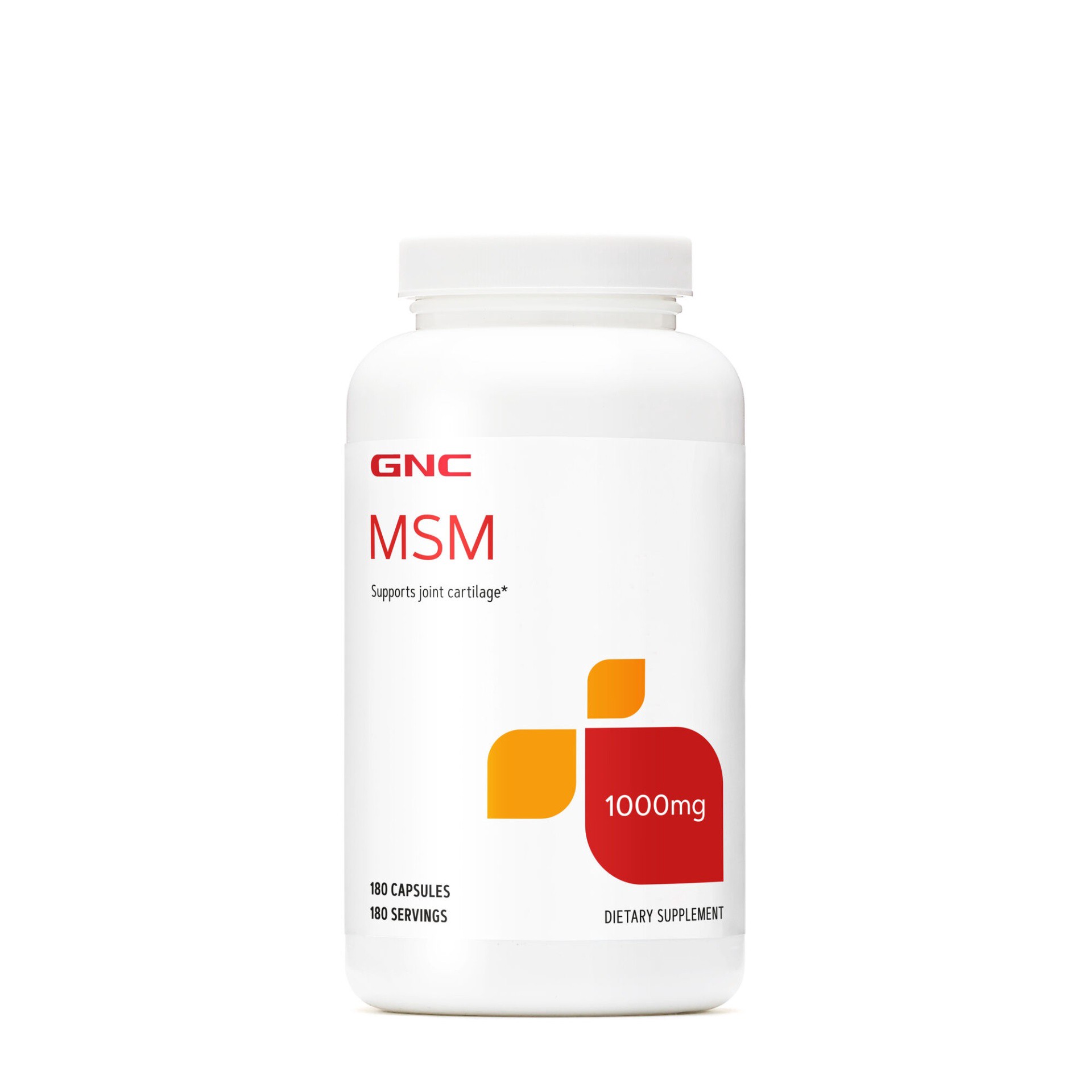 slide 1 of 1, GNC MSM Capsules, 1000mg, 180 ct