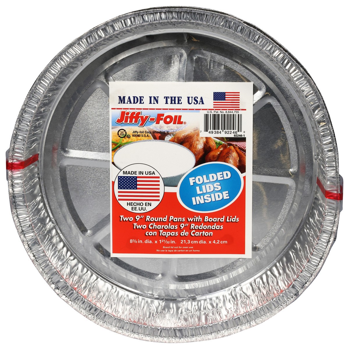 slide 10 of 12, Jiffy-Foil Round Pans With Lids, 2 ct