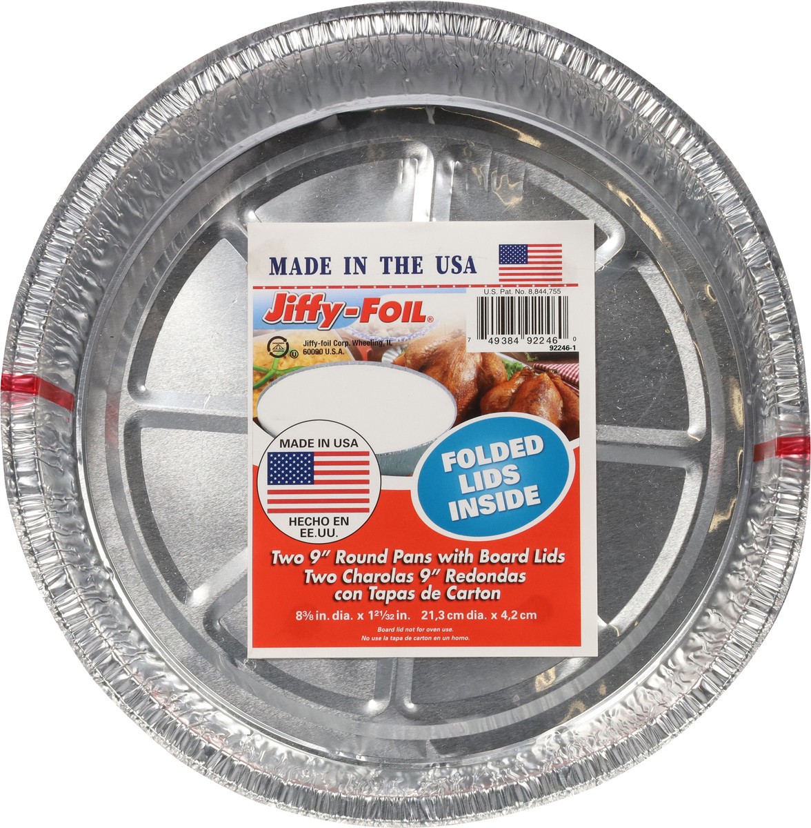 slide 3 of 12, Jiffy-Foil Round Pans With Lids, 2 ct