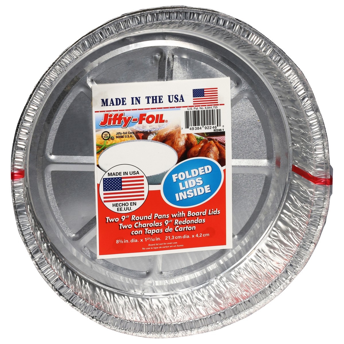 slide 6 of 12, Jiffy-Foil Round Pans With Lids, 2 ct