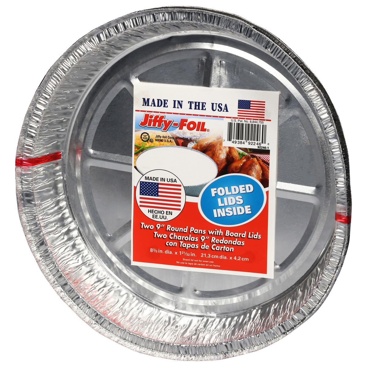 slide 5 of 12, Jiffy-Foil Round Pans With Lids, 2 ct
