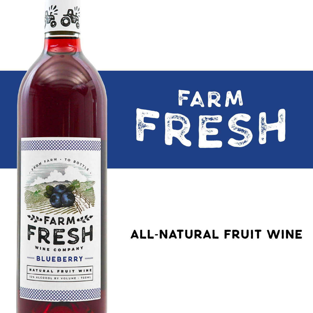 slide 1 of 16, Farm Fresh Wine Company Farm Fresh Blueberry  , 750 ml