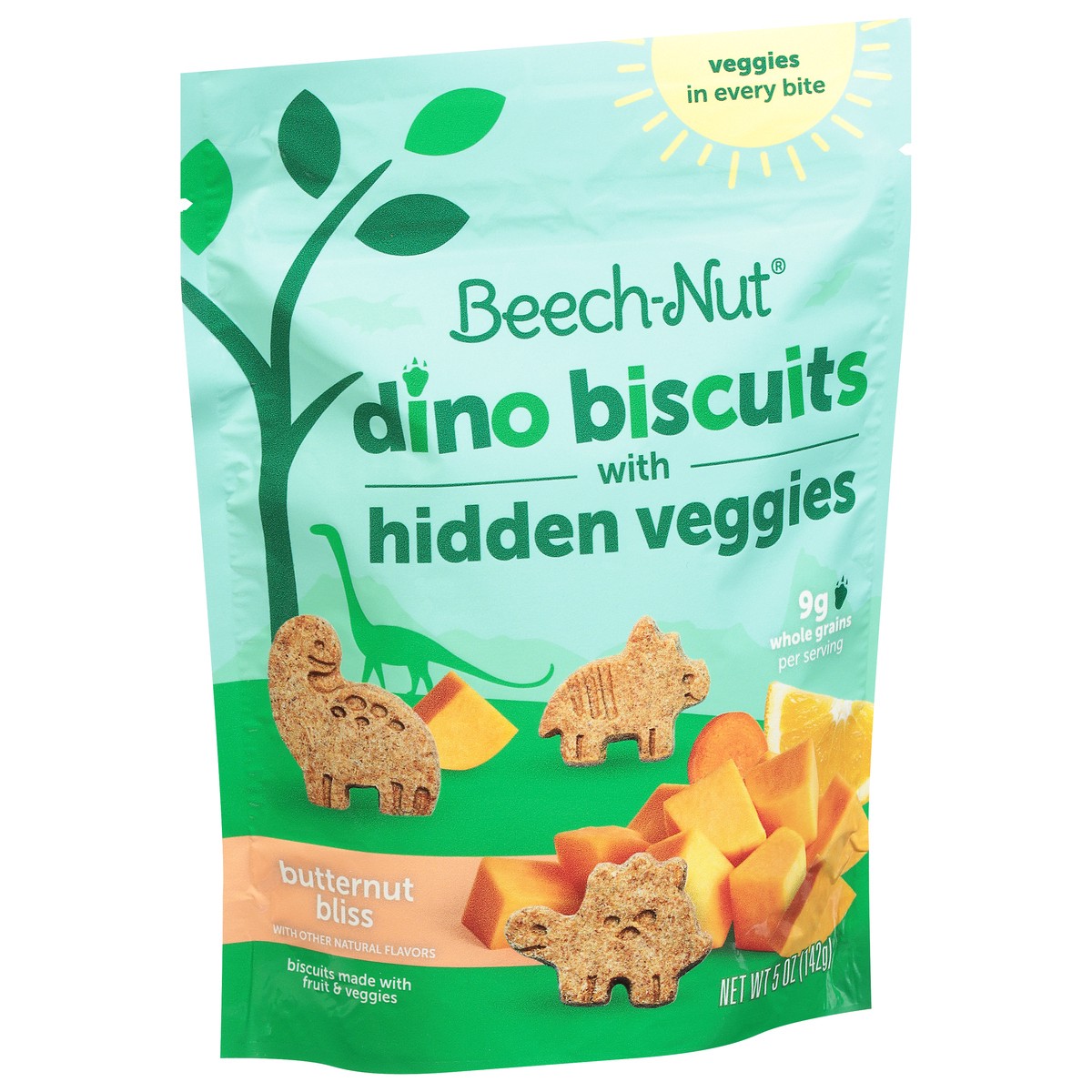 slide 2 of 9, Beech-Nut Hidden Veggies Butternut Bliss Dino Biscuits, 5 oz
