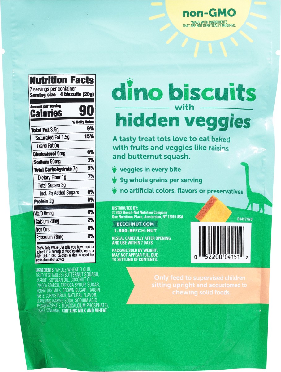 slide 5 of 9, Beech-Nut Hidden Veggies Butternut Bliss Dino Biscuits, 5 oz