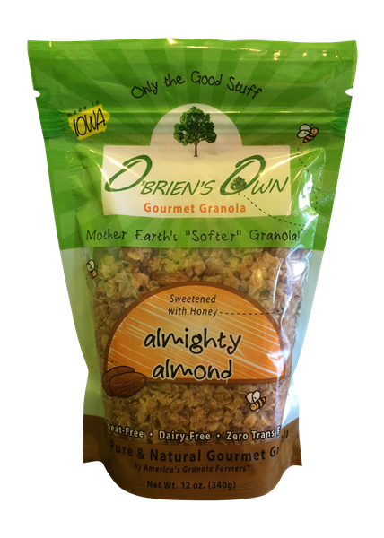 slide 1 of 1, O'Briens Own Granola O'Brien's Own Gourmet Almighty Almond Granola, 12 oz