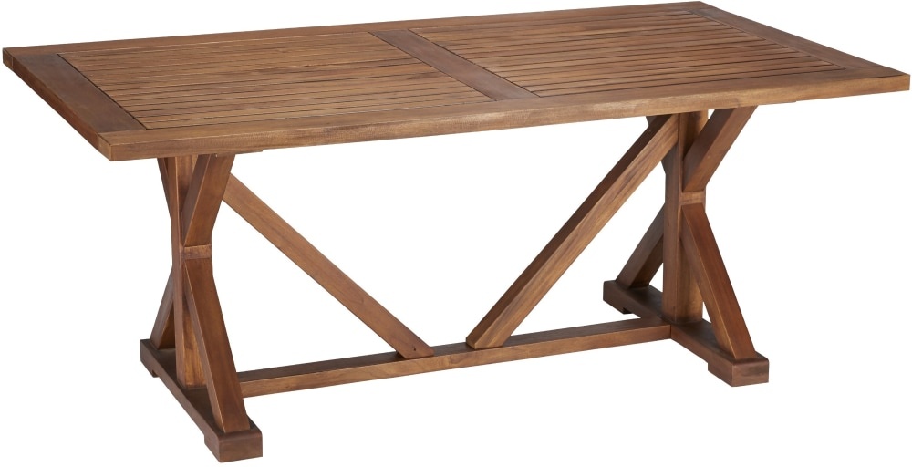 slide 1 of 1, Hd Designs Outdoors Pembrey Wood Table - Natural Wood, 3.5 x 6.4 ft