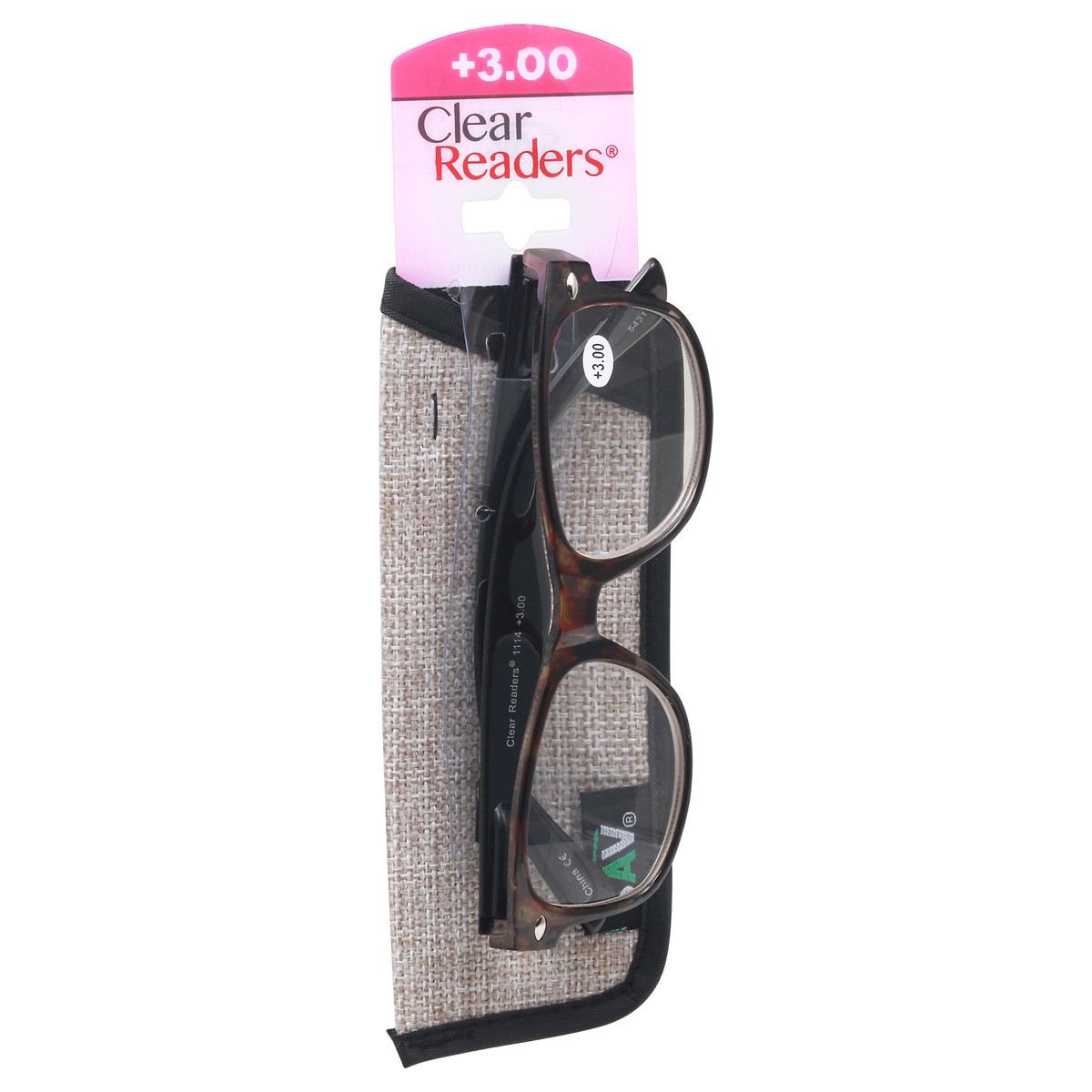 slide 4 of 9, Clear Readers +3.00 Eyeglasses 1 ea Card, 1 ct