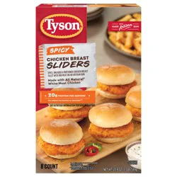 Tyson Frozen Spicy Chicken Breast Sliders, 20.8 oz, 8 ct