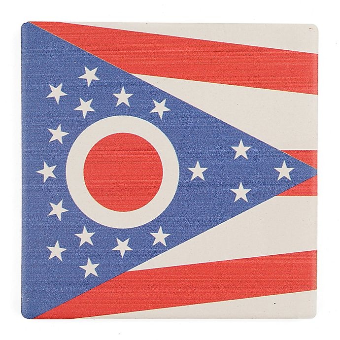 slide 1 of 1, Thirstystone Ohio Flag Single Coaster, 1 ct